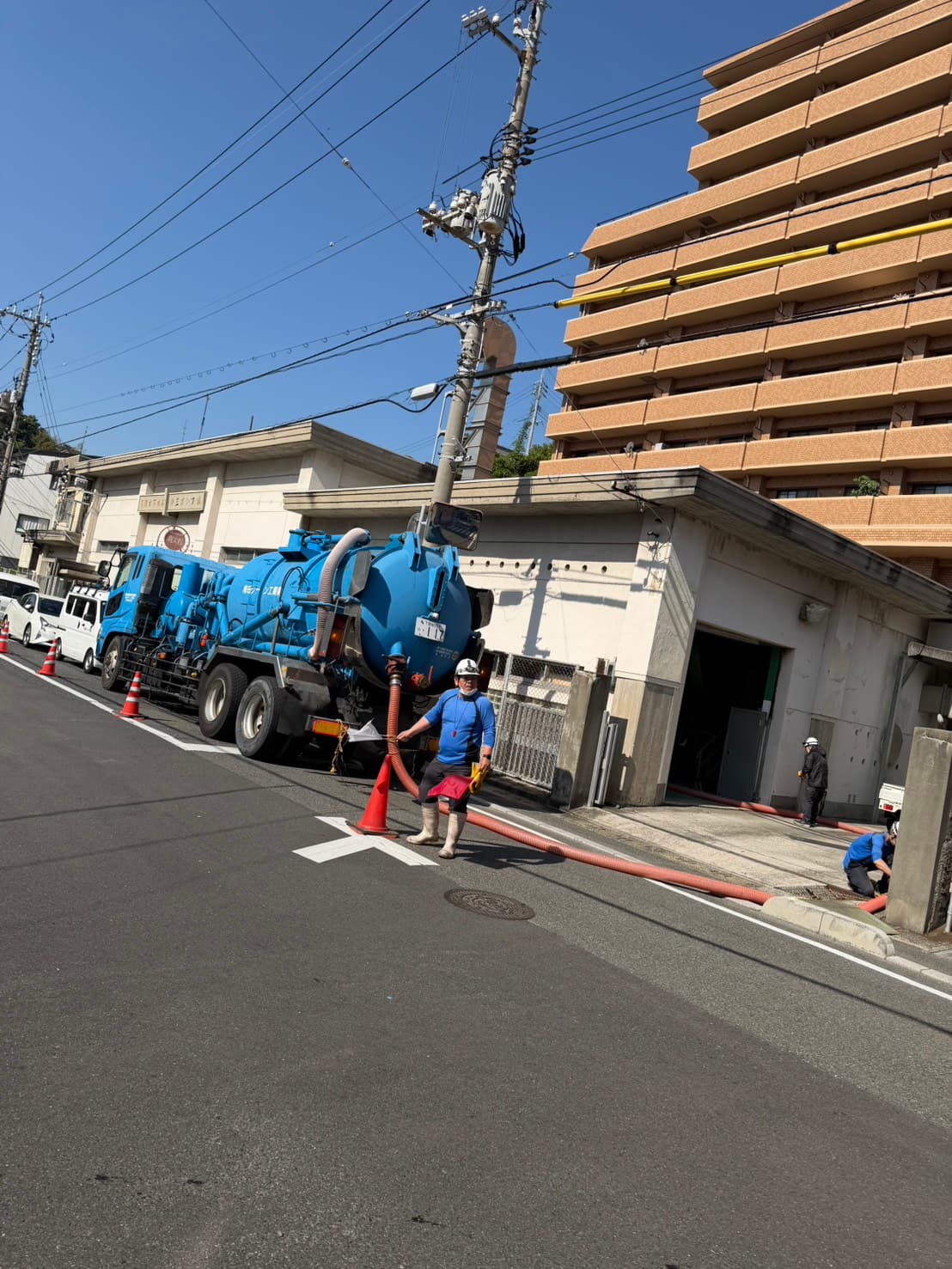 第3中継ポンプ場の沈砂池清掃 1